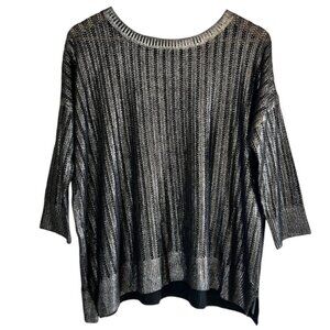 Club Monaco metallic open knit boxy baggy sweater size XS like new condition